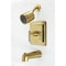 Kingston Brass KB4657CKL Single-Handle Tub and Shower Faucet, Brushed Brass KB4657CKL - alternate 4
